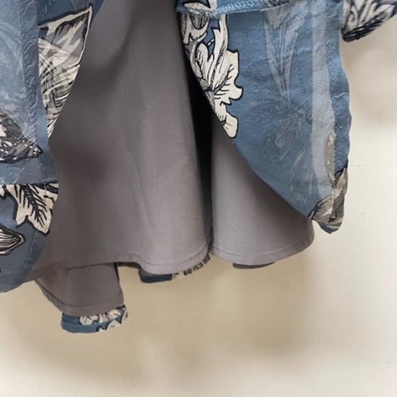 For Love & Lemons Sierra Silk Mini Dress Blue Floral EUC - Picture 13 of 15